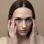 woman with eye bags
