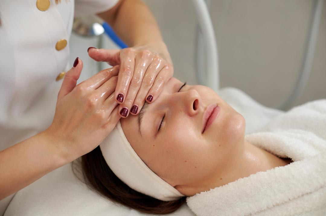 patient having skin treatment