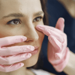 Woman Getting Eye Bag Removal