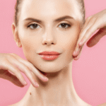 woman with glamourous skin