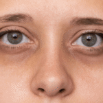 woman with dark eye circles