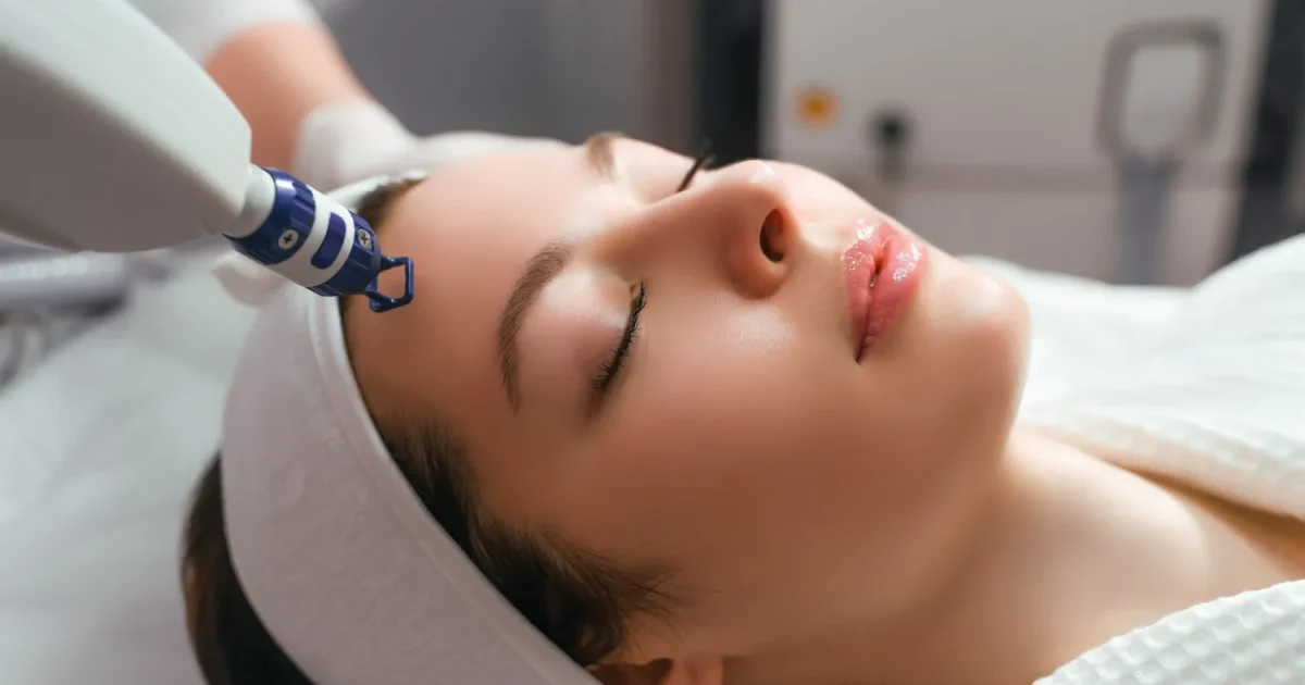 patient receiving skin treatment
