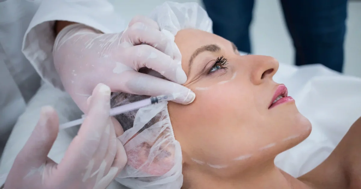 patient undergoing botox injection