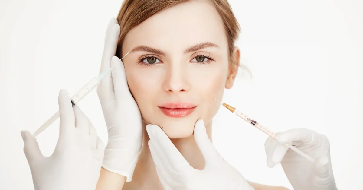 woman with multiple hands holding syringes