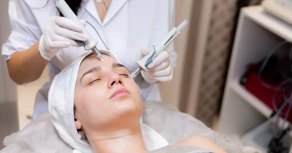 patient receiving skin treatment