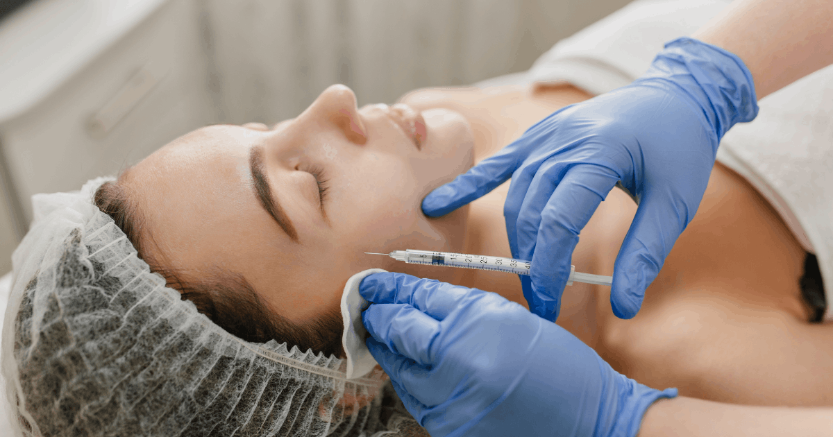woman getting botox