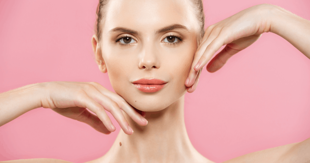 woman with glamourous skin