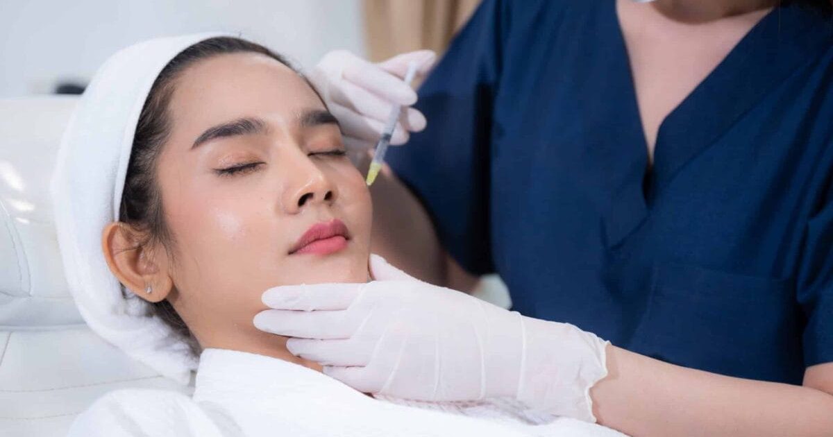 patient getting skin booster injection