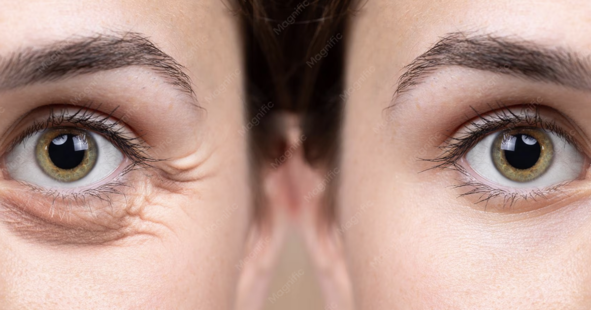 before and after of eye bag removal