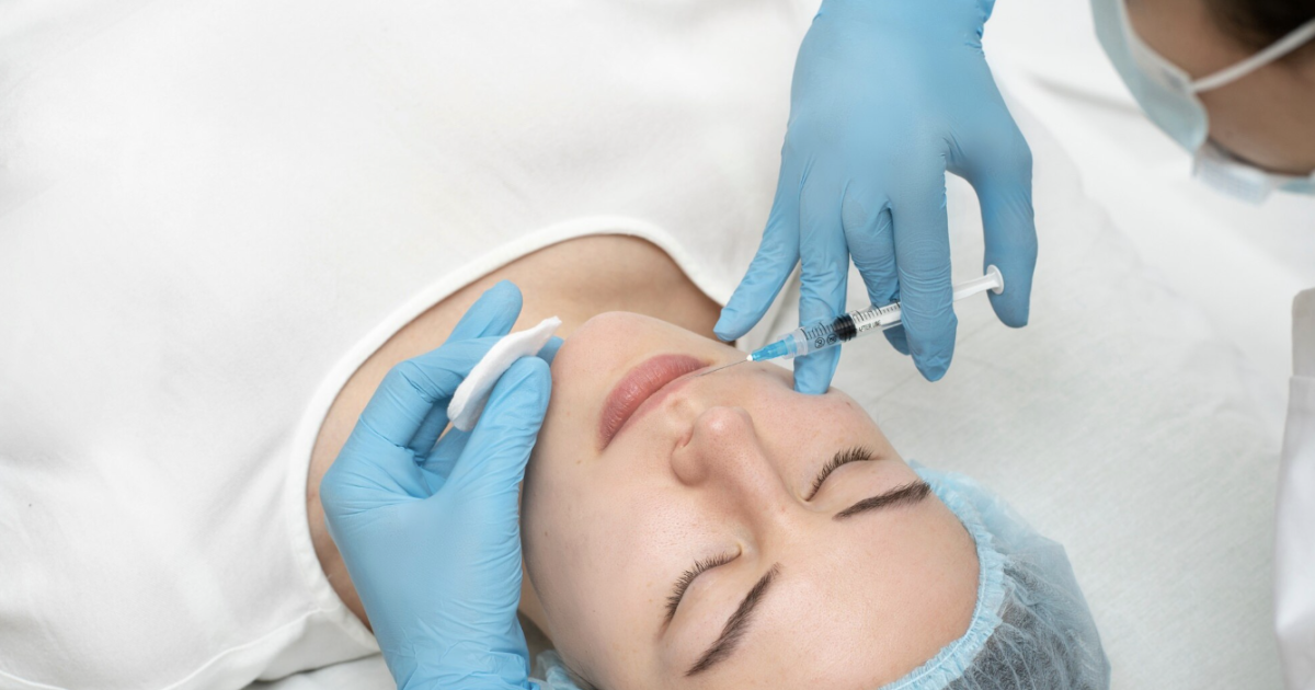patient getting botox injection