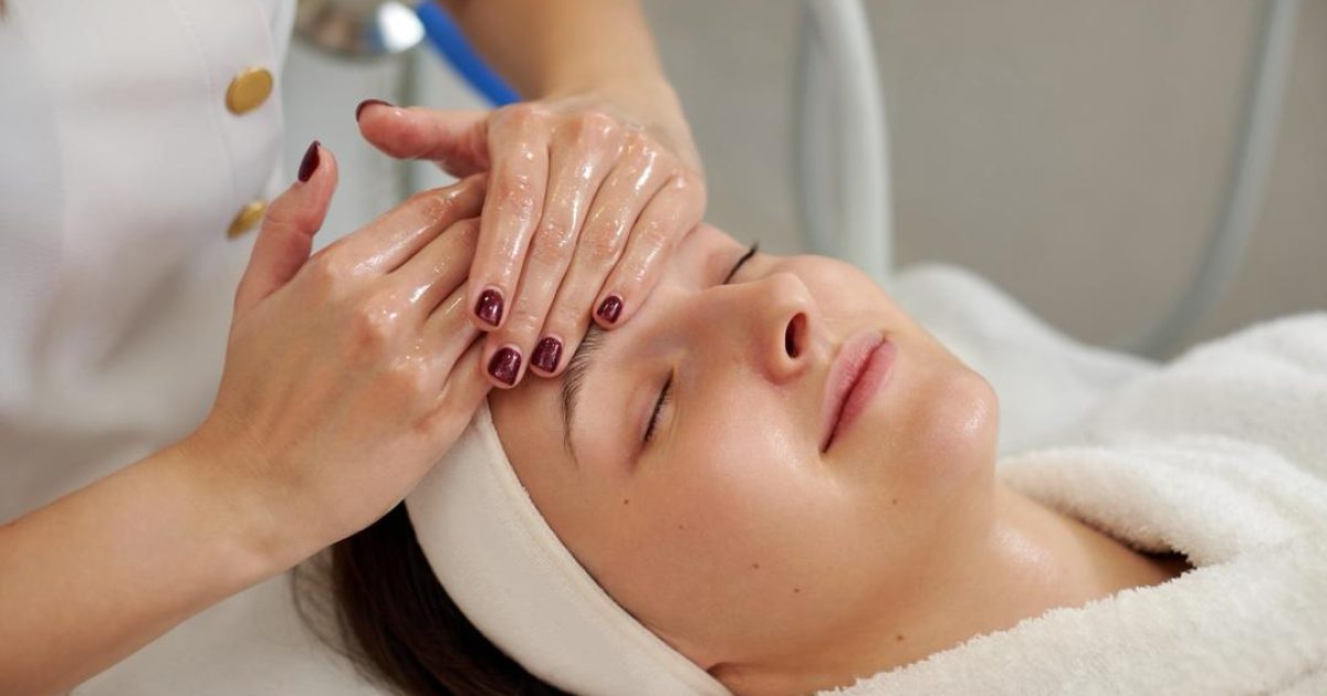 patient having skin treatment