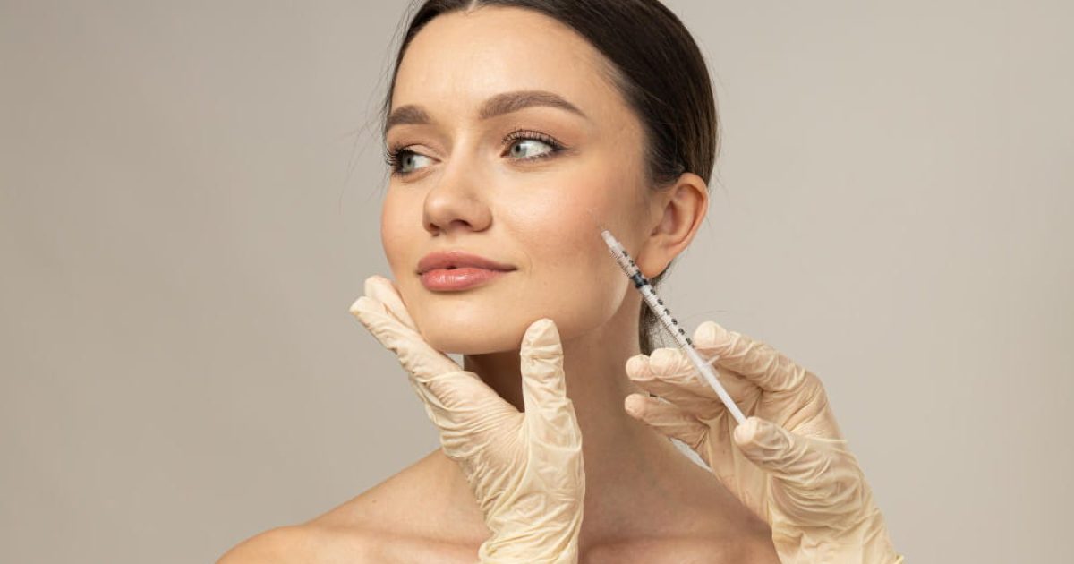 woman receiving botox injections